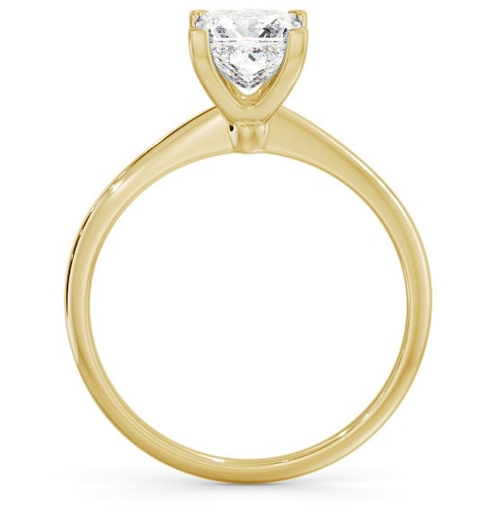 Princess Diamond Dainty Band Engagement Ring 9K Yellow Gold Solitaire ENPR58_YG_THUMB1 
