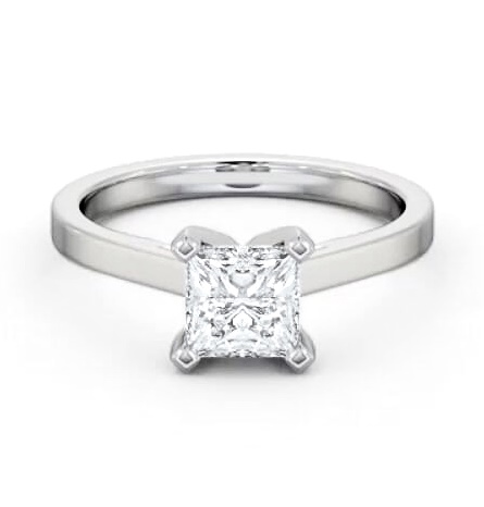 Princess Diamond Square Prongs Ring 18K White Gold Solitaire ENPR63_WG_THUMB2 