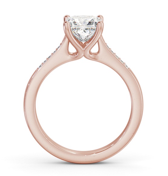 Princess Diamond Elevated Setting Ring 9K Rose Gold Solitaire ENPR65S_RG_THUMB1 