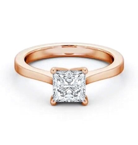 Princess Diamond Elevated Setting Ring 9K Rose Gold Solitaire ENPR69_RG_THUMB1