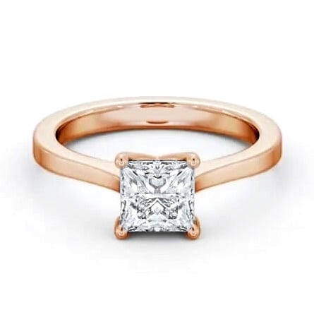 Princess Diamond Elevated Setting Ring 18K Rose Gold Solitaire ENPR69_RG_THUMB2 