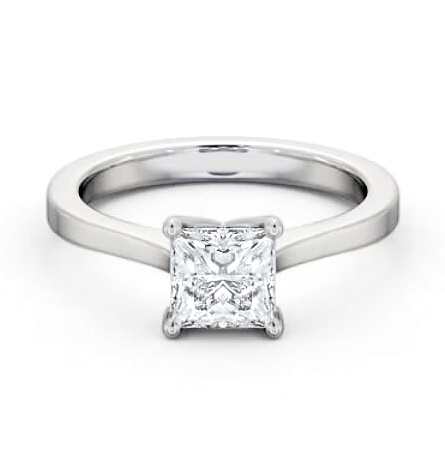 Princess Diamond Elevated Setting Ring 9K White Gold Solitaire ENPR69_WG_THUMB2 