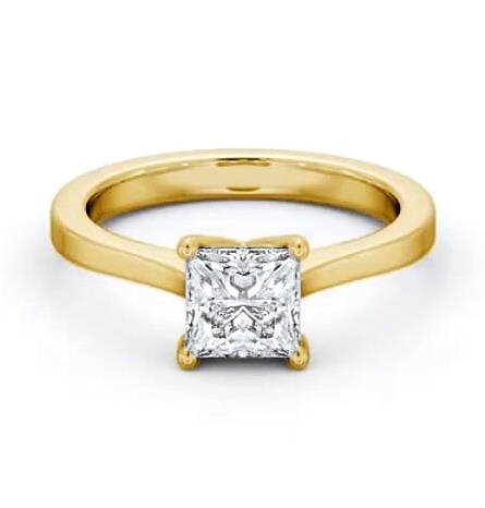 Princess Diamond Elevated Setting Ring 18K Yellow Gold Solitaire ENPR69_YG_THUMB2 