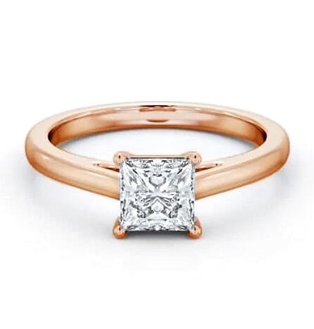 Princess Diamond Box Style Setting Ring 9K Rose Gold Solitaire ENPR72_RG_THUMB2 