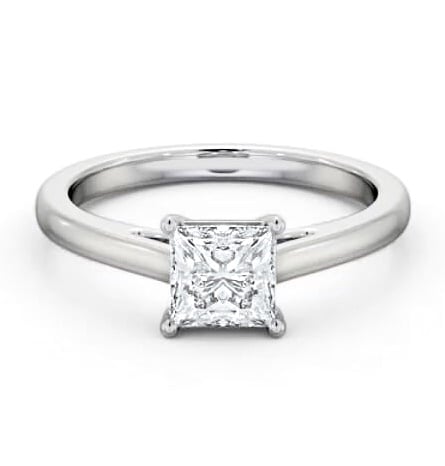 Princess Diamond Box Style Setting Engagement Ring Platinum Solitaire ENPR72_WG_THUMB2 