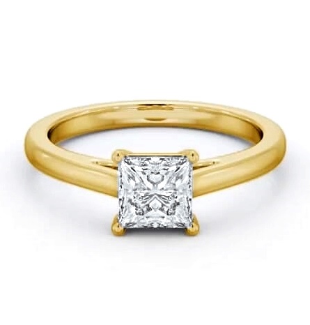 Princess Diamond Box Style Setting Ring 9K Yellow Gold Solitaire ENPR72_YG_THUMB2 