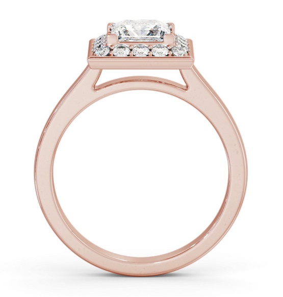 Halo Princess Diamond Engagement Ring 18K Rose Gold ENPR77_RG_THUMB1 