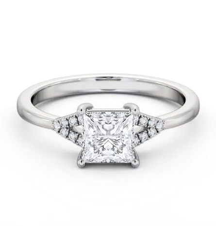 Princess Ring Palladium Solitaire with a V Pattern Of Side Stones ENPR77S_WG_THUMB2 