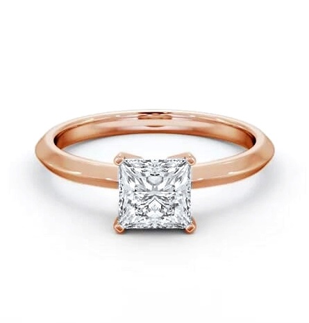 Princess Diamond Knife Edge Band Ring 9K Rose Gold Solitaire ENPR78_RG_THUMB2 