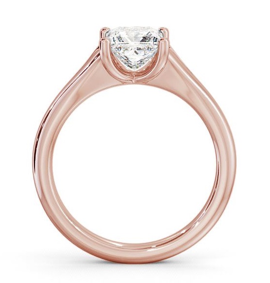 Princess Diamond Low Set Engagement Ring 9K Rose Gold Solitaire ENPR7_RG_THUMB1 