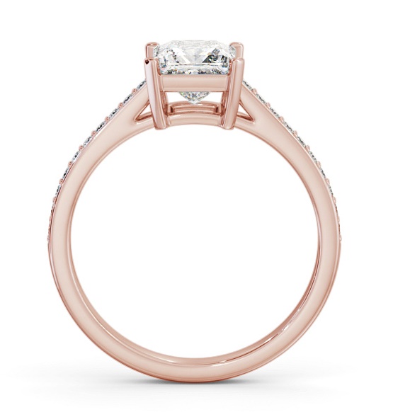 Princess Diamond Box Style Setting Ring 18K Rose Gold Solitaire ENPR80S_RG_THUMB1 