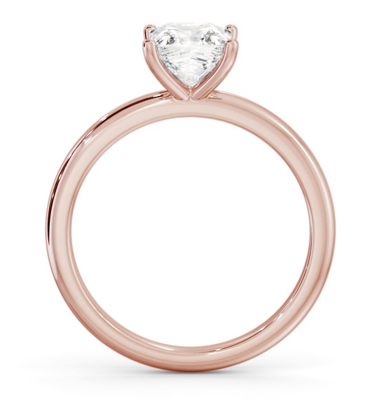 Princess Diamond Sleek 4 Prong Engagement Ring 9K Rose Gold Solitaire ENPR81_RG_THUMB1 