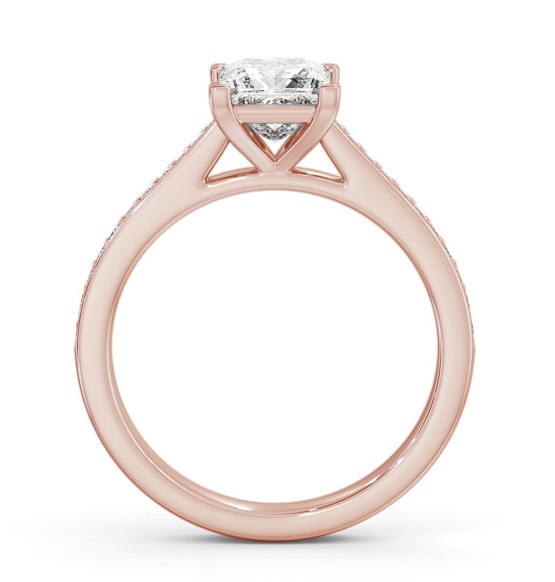 Princess Diamond 4 Prong Engagement Ring 18K Rose Gold Solitaire ENPR81S_RG_THUMB1 