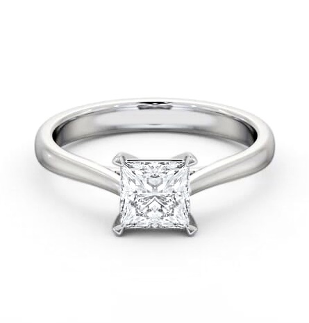 Princess Diamond Classic 4 Prong Ring 9K White Gold Solitaire ENPR82_WG_THUMB2 