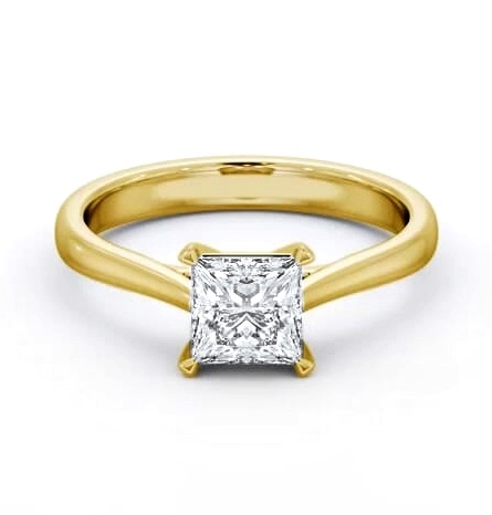 Princess Diamond Classic 4 Prong Ring 9K Yellow Gold Solitaire ENPR82_YG_THUMB2 