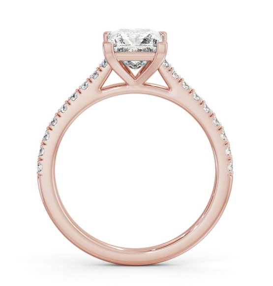 Princess Diamond 4 Prong Engagement Ring 9K Rose Gold Solitaire ENPR82S_RG_THUMB1 