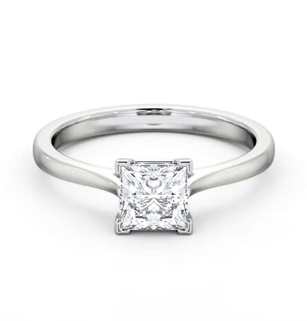 Princess Diamond Contemporary 4 Prong Ring Palladium Solitaire ENPR83_WG_THUMB2 