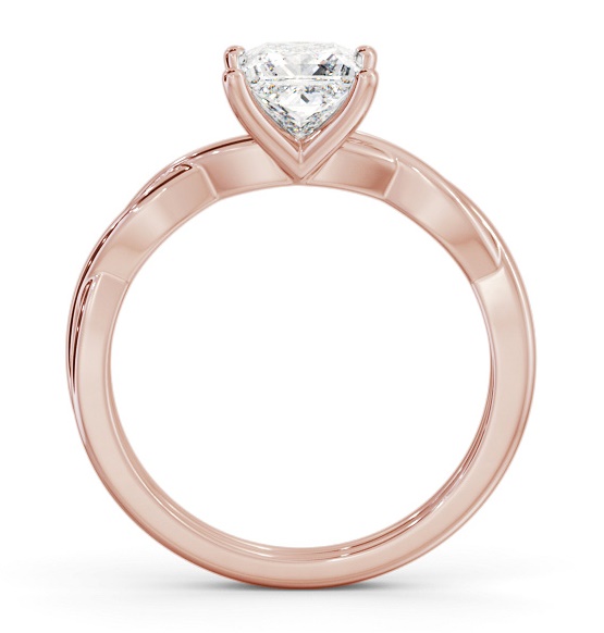 Princess Diamond Cross Over Band Ring 18K Rose Gold Solitaire ENPR85_RG_THUMB1 