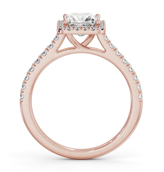 Halo Princess Diamond Classic Engagement Ring 9K Rose Gold ENPR87_RG_THUMB1 