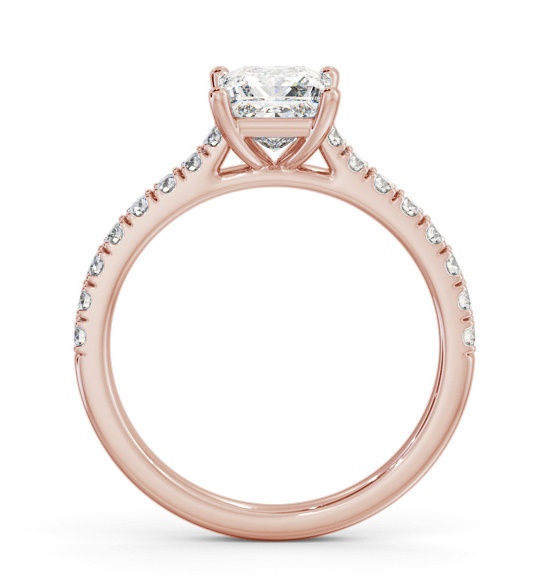 Princess Diamond 4 Prong Engagement Ring 18K Rose Gold Solitaire ENPR87S_RG_THUMB1 