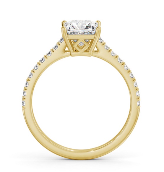 Princess Diamond Sleek Style Engagement Ring 9K Yellow Gold Solitaire ENPR88S_YG_THUMB1 