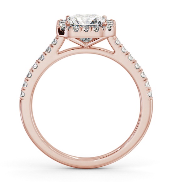 Halo Princess Diamond Traditional Engagement Ring 9K Rose Gold ENPR89_RG_THUMB1 