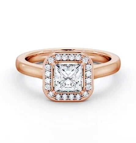 Princess Diamond with Channel Set Halo Engagement Ring 9K Rose Gold ENPR91_RG_THUMB2 