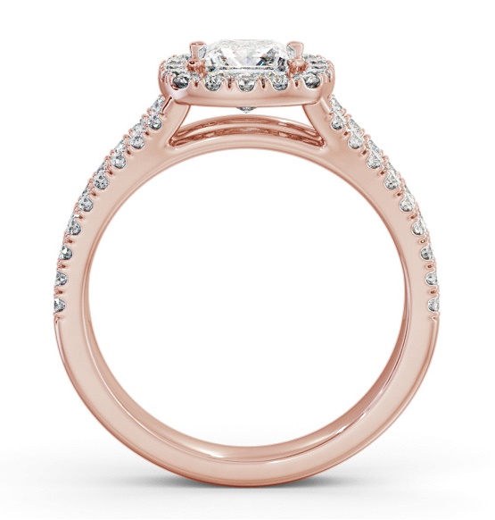 Halo Princess Diamond Split Band Engagement Ring 18K Rose Gold ENPR92_RG_THUMB1 