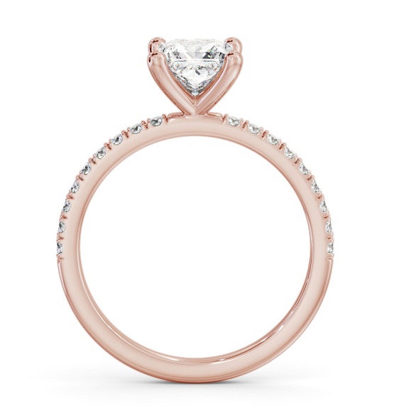 Princess Diamond Dainty 4 Prong Ring 18K Rose Gold Solitaire ENPR92S_RG_THUMB1 