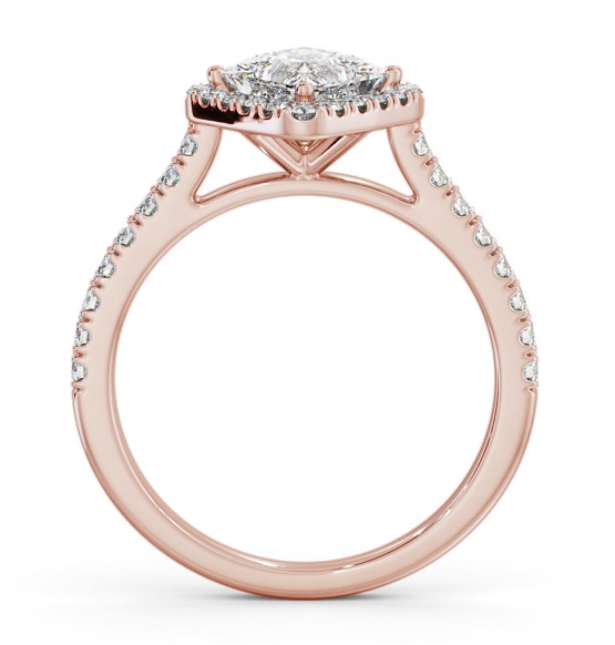 Halo Princess Diamond with Rotated Head Engagement Ring 9K Rose Gold ENPR93_RG_THUMB1 