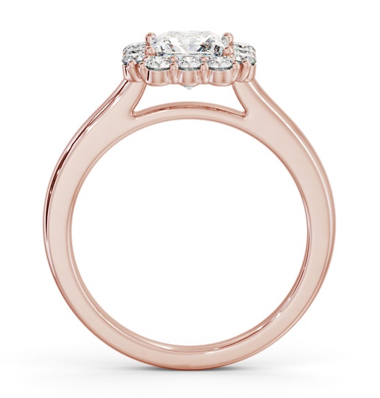 Halo Princess Diamond Elegant Style Engagement Ring 9K Rose Gold ENPR94_RG_THUMB1 