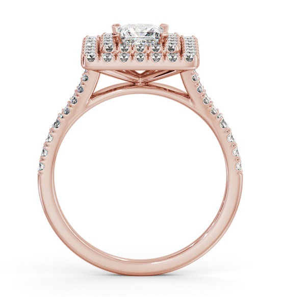 Double Halo Princess Diamond Engagement Ring 18K Rose Gold ENPR97_RG_THUMB1 