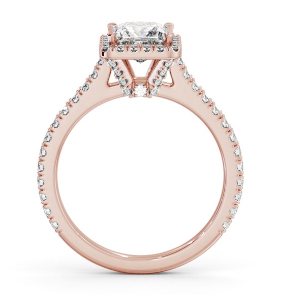 Halo Princess Ring with Diamond Set Supports 9K Rose Gold ENPR98_RG_THUMB1 