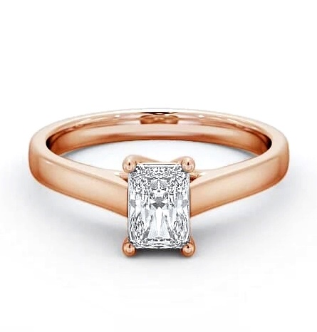 Radiant Diamond Trellis Design Engagement Ring 9K Rose Gold Solitaire ENRA13_RG_THUMB1