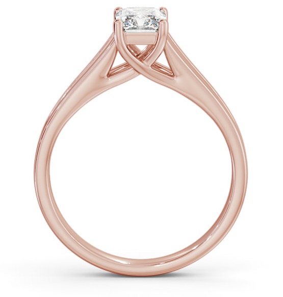 Radiant Diamond Split Band Engagement Ring 18K Rose Gold Solitaire ENRA16_RG_THUMB1 