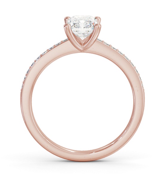 Radiant Diamond 4 Prong Engagement Ring 9K Rose Gold Solitaire ENRA16S_RG_THUMB1 