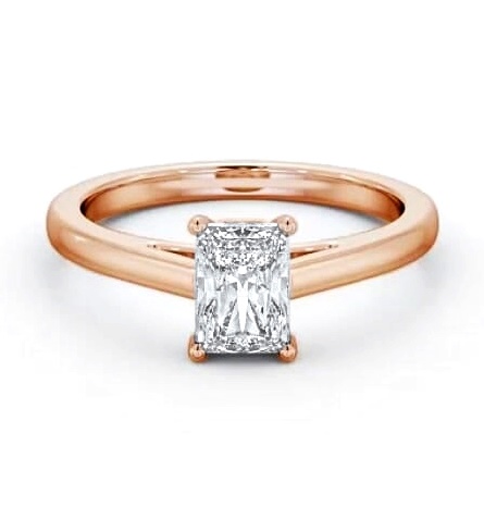 Radiant Diamond Box Style Setting Ring 9K Rose Gold Solitaire ENRA28_RG_THUMB2 