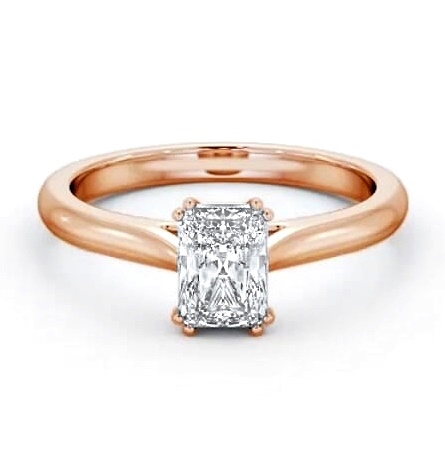 Radiant Diamond 8 Prong Engagement Ring 9K Rose Gold Solitaire ENRA29_RG_THUMB1