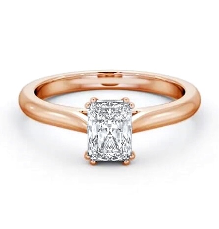 Radiant Diamond 8 Prong Engagement Ring 18K Rose Gold Solitaire ENRA29_RG_THUMB2 