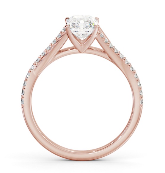 Radiant Ring 18K Rose Gold Solitaire with Offset Side Stones ENRA32S_RG_THUMB1 