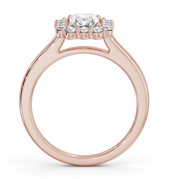 Halo Radiant Diamond Elegant Style Engagement Ring 9K Rose Gold ENRA40_RG_THUMB1 