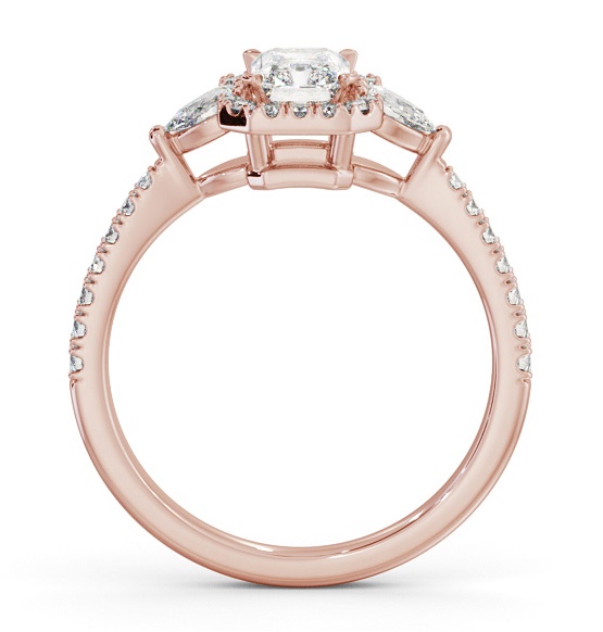 Halo Radiant with Pear Diamond Engagement Ring 18K Rose Gold ENRA41_RG_THUMB1 