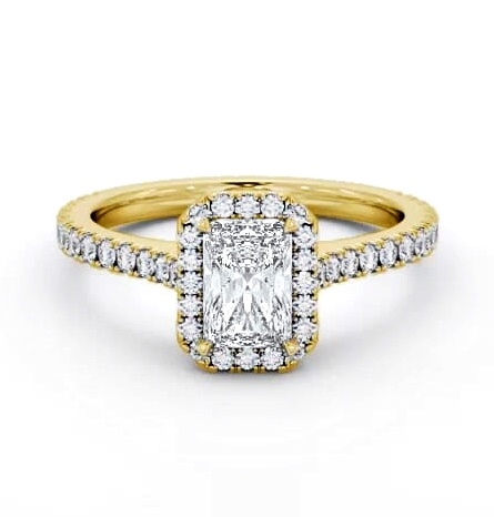 Halo Radiant Ring with Diamond Set Supports 18K Yellow Gold ENRA46_YG_THUMB1