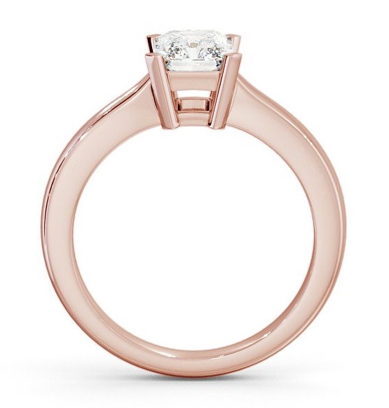 Radiant Diamond Box Setting Engagement Ring 9K Rose Gold Solitaire ENRA6_RG_THUMB1 