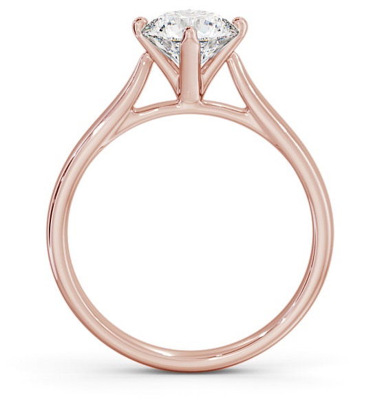 Round Diamond High Setting Engagement Ring 9K Rose Gold Solitaire ENRD101_RG_THUMB1 