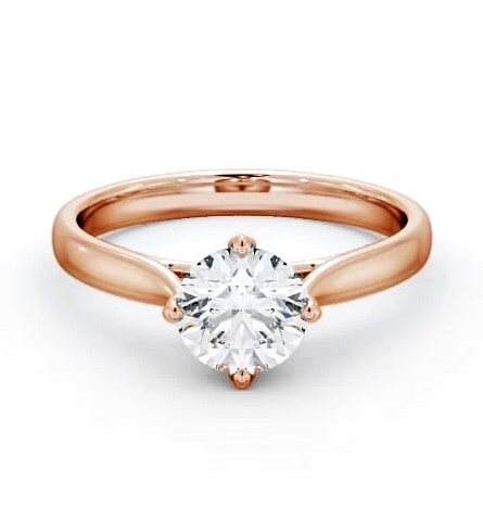 Round Diamond High Setting Engagement Ring 9K Rose Gold Solitaire ENRD101_RG_THUMB2 