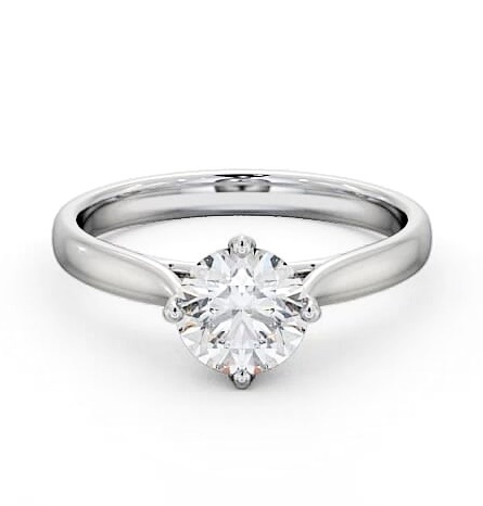 Round Diamond High Setting Engagement Ring Platinum Solitaire ENRD101_WG_THUMB2 