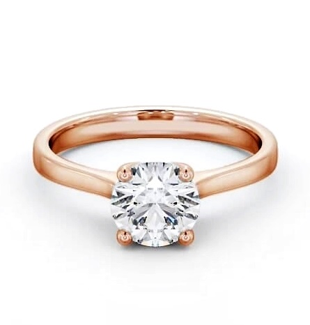 Round Diamond 4 Prong Engagement Ring 18K Rose Gold Solitaire ENRD103_RG_THUMB2 