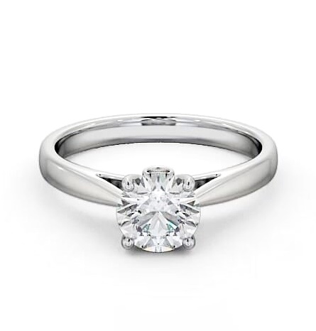 Round Diamond Hidden Gem Engagement Ring 9K White Gold Solitaire ENRD109_WG_THUMB2 