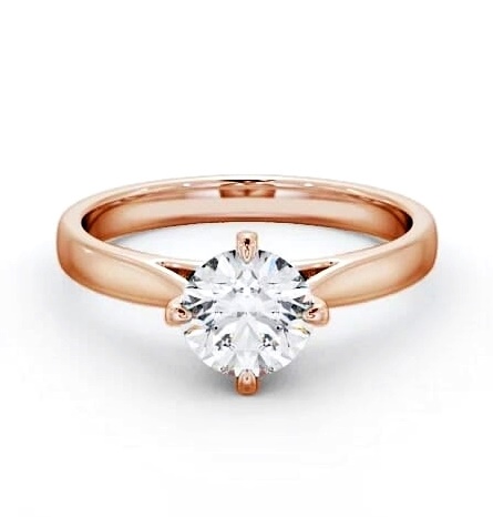 Round Diamond Rotated Head Engagement Ring 18K Rose Gold Solitaire ENRD112_RG_THUMB2 